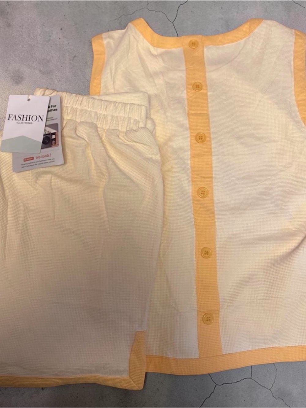 Women Cream & Peach Button-Back Jumpsuit